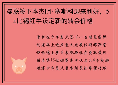 曼联签下本杰明·塞斯科迎来利好，莱比锡红牛设定新的转会价格